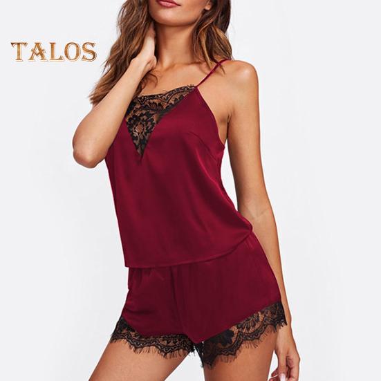 Женский пижамный комплект из 2 шт./компл., кружевной топ без рукавов с цветочной вышивкой на тонких бретельках, эластичный топ с высокой талией, облегающие шорты, домашняя одежда, жилет, шорты, летний комплект