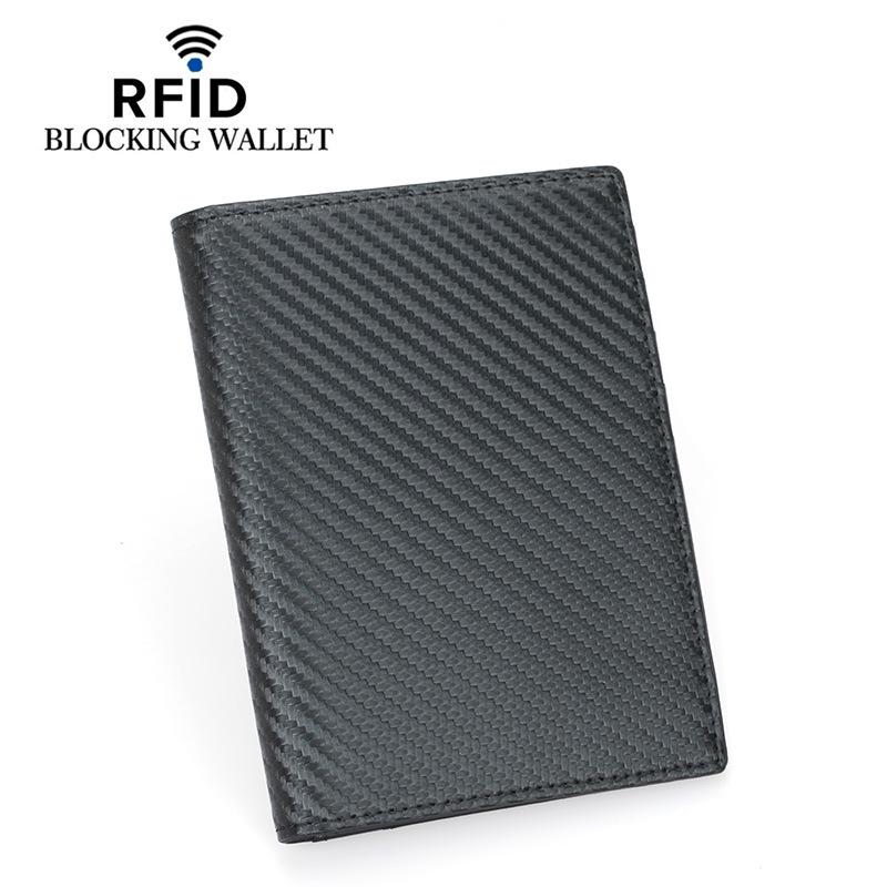 Обложка для паспорта из натуральной кожи с RFID-меткой, отделениями для нескольких карт и карманом для авиабилетов