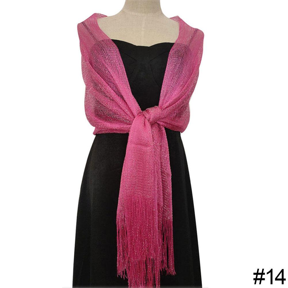 Женские элегантные вечерние платья, шали, золотые, серебристые проволочные кисточки, женские вечерние свадебные аксессуары, шарф