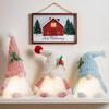 Faceless Dolls With Knitted Hat Christmas LED Luminous Forest Old Man With Lamp Pendant Decoration Faceless Doll Shining Pendant