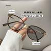 Photochromic Myopia Glasses for Women Ladies Nearsighted Eyewear Minus Blue Light Blocking Computer Eyeglasses 0 To -4.0