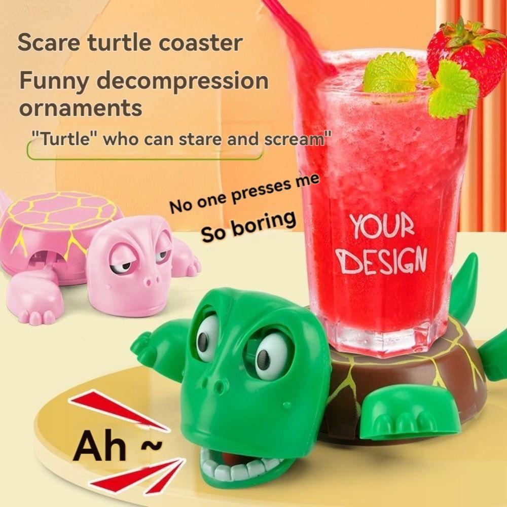 Креативная подставка под черепаху в панике, широко раскрытые глаза, подставка под стакан для воды, подставка под чашки для чая, столешницы