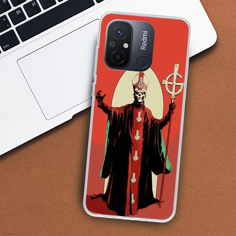 Ghost Papa Emeritus Phone Case For Xiaomi Redmi 12 12C 10 10C 10A 9T 9C 9A 9 8 8A 7 7A 6 6A K20 K30 K40 Pro S2 Fundas Cover