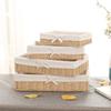 French Style Cosmetics Storage Box Rectangular Weaving  Storage Tray Fruit Dish Basket  Bedroom