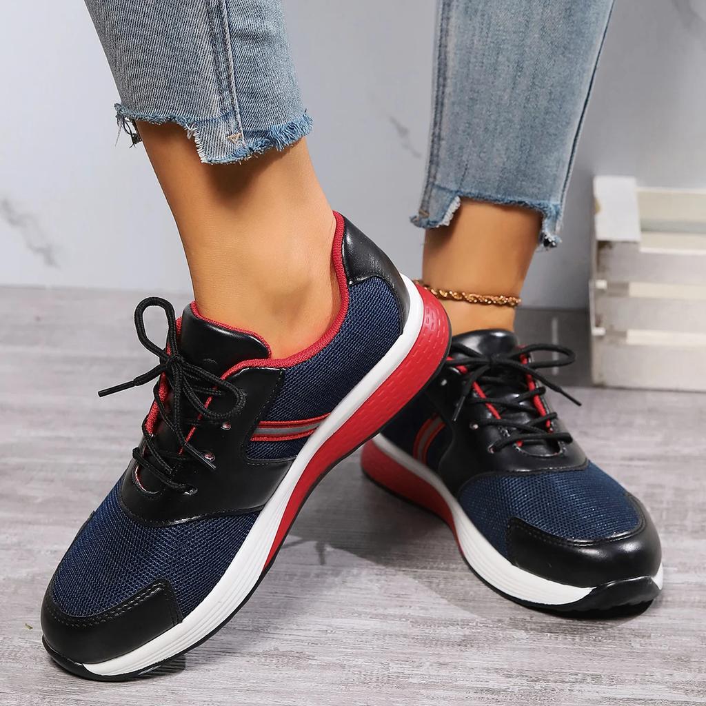 Women Causal Sneakers Summer New Fashion Breathable Ladies Mesh Lace Up Sports Shoes for Women Platform Walking Designer Shoes