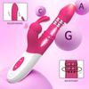 3 IN 1 Rabbit Female Vibrator Powerful G-spot Retractable Rotating Clitoral Vaginal Stimulator Female Masturbator Adult Sexy Toys