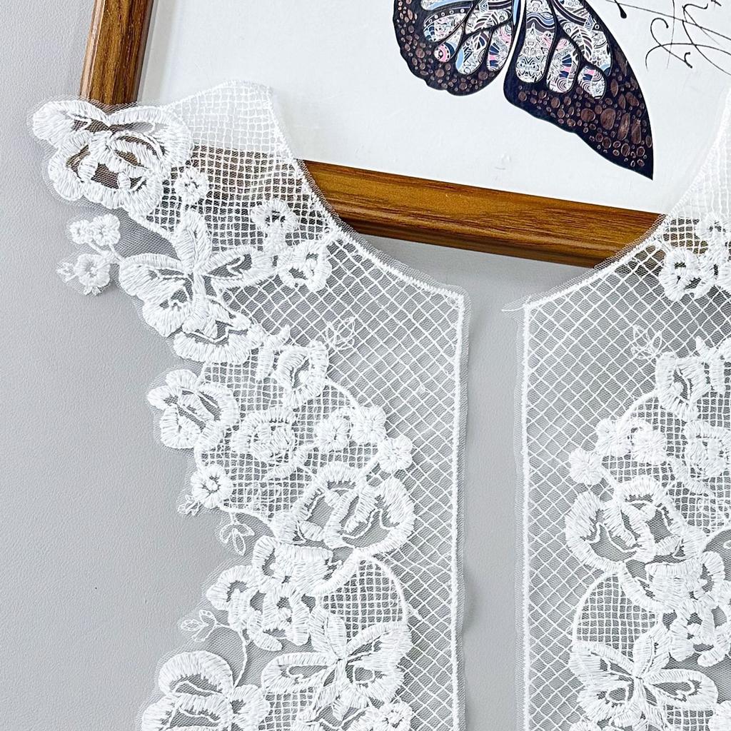 Аппликация на воротник свадебного платья, Аксессуары для одежды, Аксессуары, Белая вышитая сетка, Кружевная наклейка из кружевной ткани