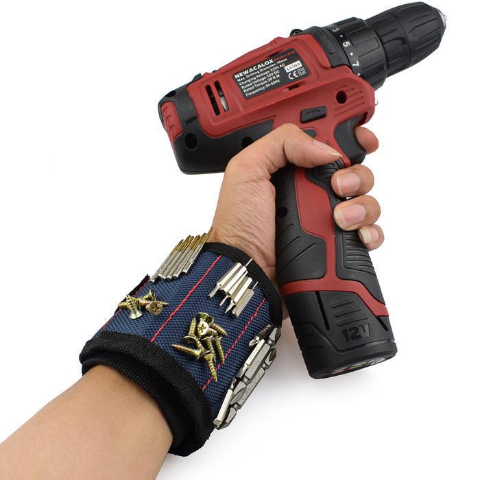 Магнитный браслет Портативная сумка для инструментов Электрик Наручные инструменты Ремень Винты Гвозди Держатель сверл