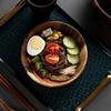 Деревянная миска из акации Миска для фруктового салата Японская кухня Деревянные миски для еды Риса Рамена Закусок Большие сервировочные блюда Деревянная посуда