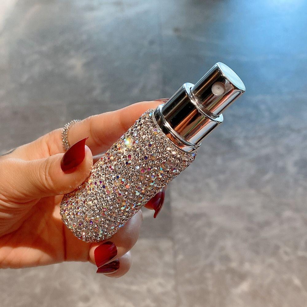 Роскошный инкрустированный флакон для духов, мини-флакон для многократного использования, распылитель, дорожный вспомогательный флакон