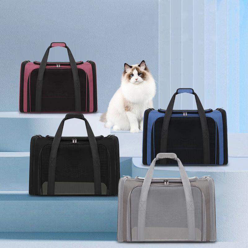 Dog Carrier Bag Soft Side Backpack Cat Pet Dog Travel Bags Airline Approved Transport Small Dogs Cats