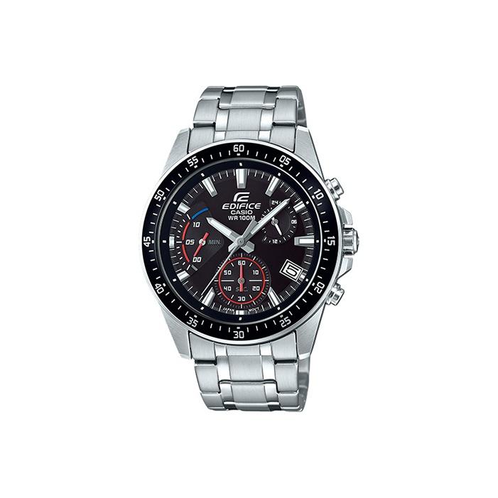 Casio Мужские часы Edifice EFV540D-1A Хронограф Нержавеющая сталь Черные часы EFV-540D-1AVUPR
