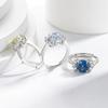 Light Sweet 925 Silver Rose Cut High Carbon Diamond Candy Design Sense Women's Ring Jewelry