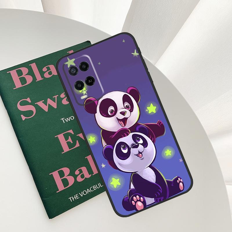 Милый Чехол-Панда Для Oppo A15 A16 A17 A52 A72 A76 A96 A54 A74 A94 A54S A57S A58 A78 A98 A57 A77 Чехол