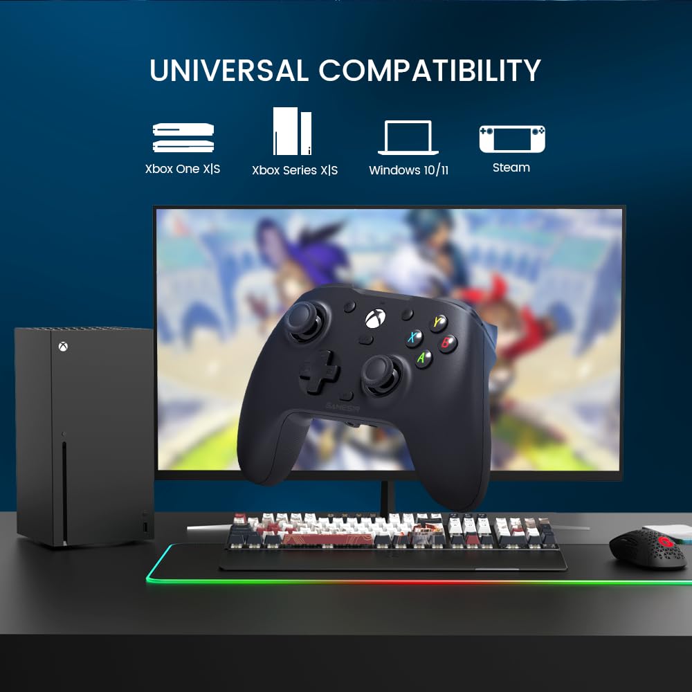 GameSir Проводной игровой контроллер G7 HE для Xbox Series, Xbox и ПК Windows, игровой контроллер с датчиками Холла XS, One, 10/11 (черный)