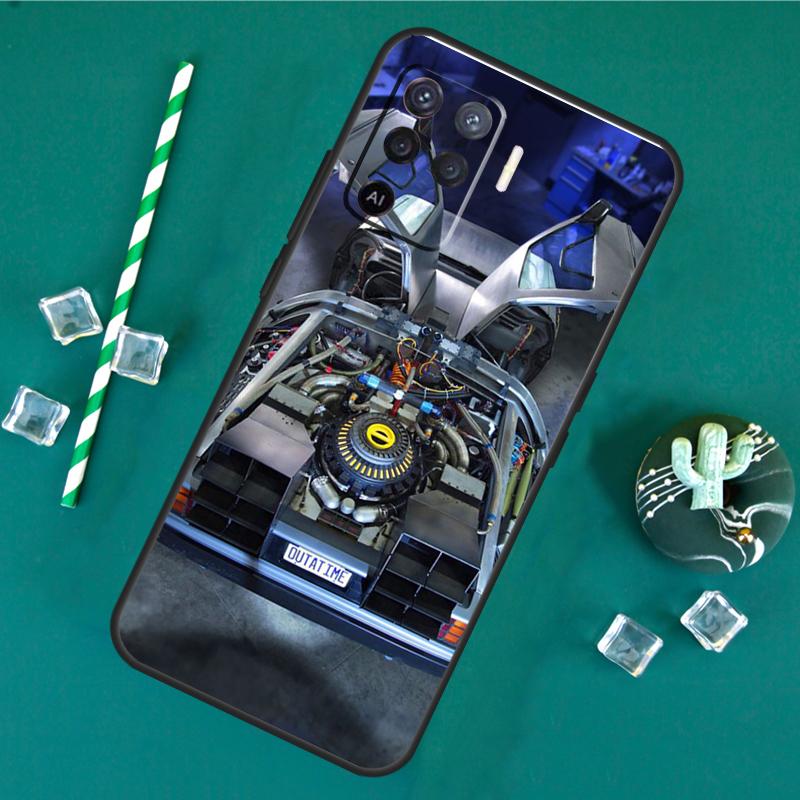 Чехол для телефона DeLorean из фильма «Назад в будущее» для Oppo A18 A38 A58 A78 A98 A40 A60 A80 A91 A15 A17 A74 A94 A54 A57S A16 A76 A96
