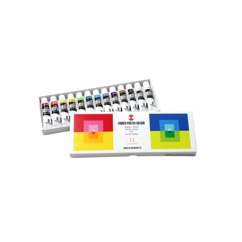 Turner Color Poster Color 13 Pieces (12 Colors) School Set PC13C 11ml