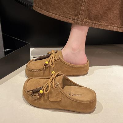 Премиальные толстоподошвенные шлепанцы Birkenstock для женской верхней одежды 2025 осень новые шлепанцы с увеличением роста, полушлепанцы на одну ногу