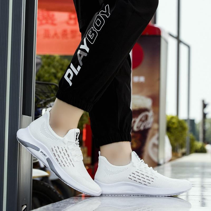 Мужская обувь Flyknit Mesh Дышащая повседневная обувь Спортивная обувь