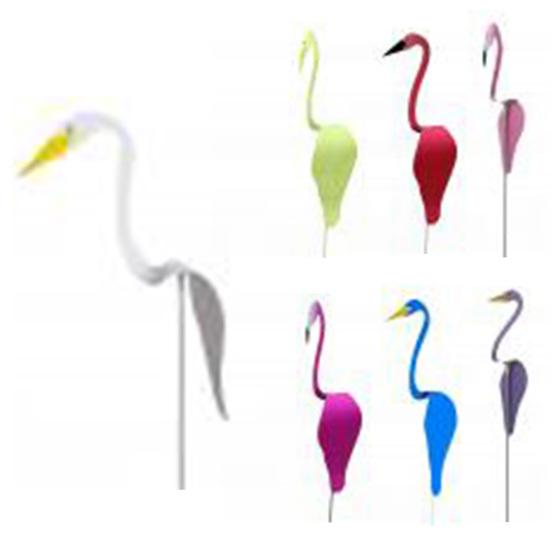 Фламинго Орнамент Устойчивый к атмосферным воздействиям Реалистичный Железный Вихрь Птица Статуя Фламинго Украшение Сада