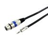 XLR Cable, Microphone Cable, Canon Conversion Cable, 3.5mm Stereo (Male) to XLR (Female) Headphone Audio Cable, XLR Connector 3-Pin Extension Cable (8