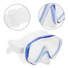 Adult Diving Goggles Face Shield Glasses Silicone Professional Snorkeling Equipments(MK‑102 Blue )