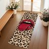 Leopard Red Lips Runner Rug Abstract Love Valentine's Day Carpet Valentine's Day Romantic Atmosphere Home Decoration Carpet