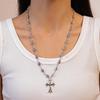Темный Ветряной Бусинный Крест Подвеска Ожерелье Модные Уникальные Предметы Личности