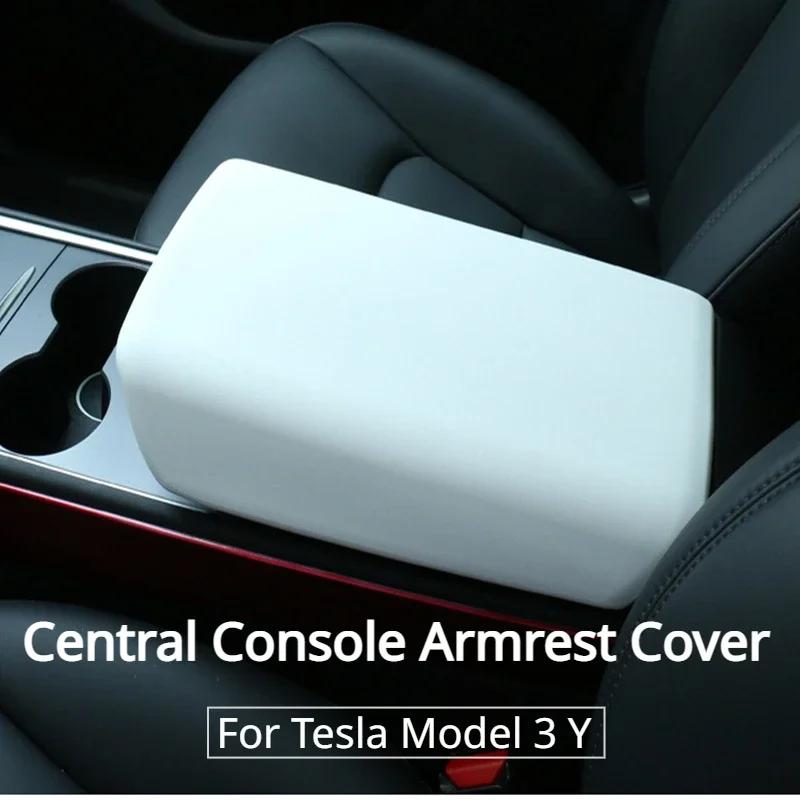 Armrest Cover for Tesla Model 3/Y/3 Highland Model Y Juniper 2025 Arm Rest Box Center Console Protective TPE Snap-in Accessories