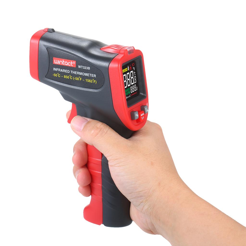 Wintact -50 по Цельсию ~ 850 по Цельсию Инфракрасный термометр Профессиональный промышленный термометр с типом K