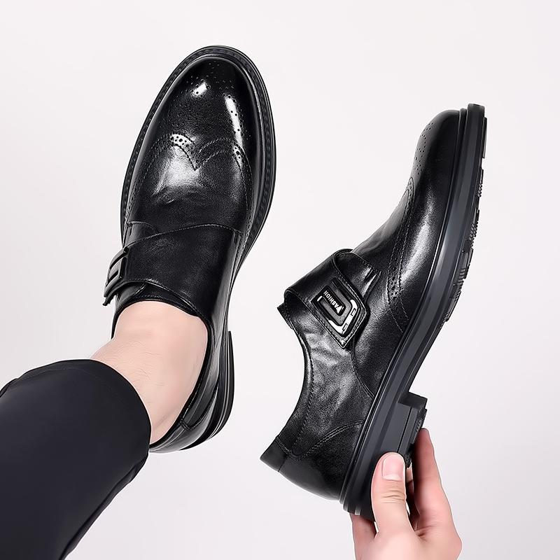 Men Formal Shoes 2024 Men Fashion High Quality Leather Business Original Office Wedding Shoes English Gentlemen's Leather Shoes