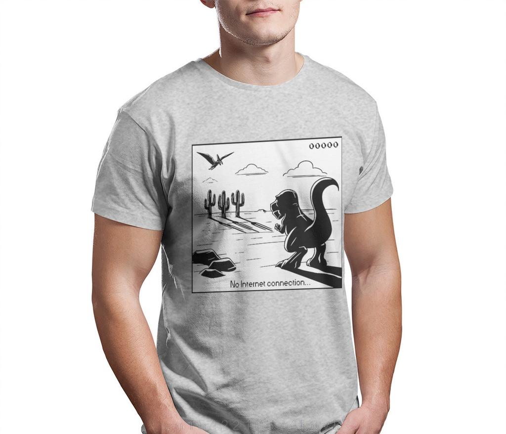 Trex Cactus Browser Network Crash Error Unisex TShirt Run Fashion T Shirt Harajuku Sweatshirts New Trend
