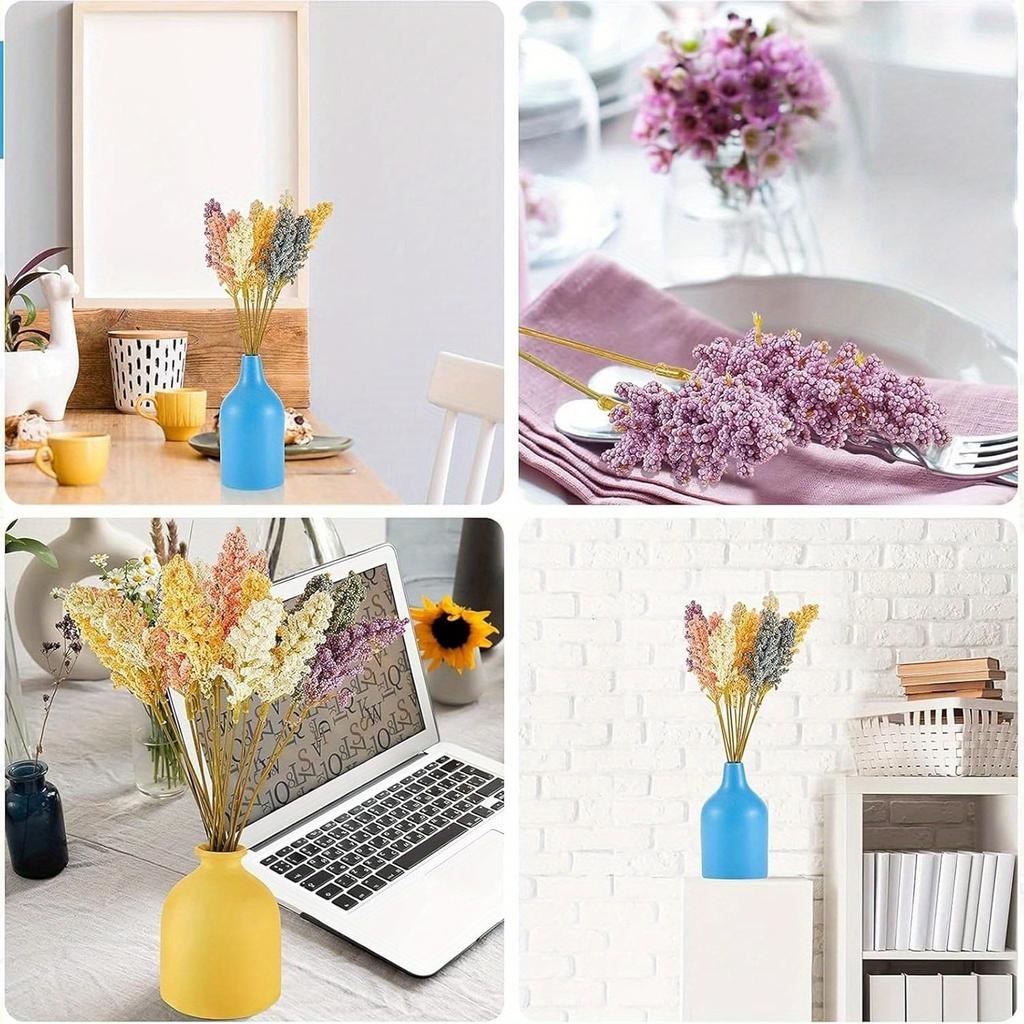 12 шт. Разноцветные искусственные цветы Подходят для дома, свадьбы, вечеринки, офиса, осени, Дня благодарения, Рождества, для изготовления букетов своими руками, реквизит для фотосъемки