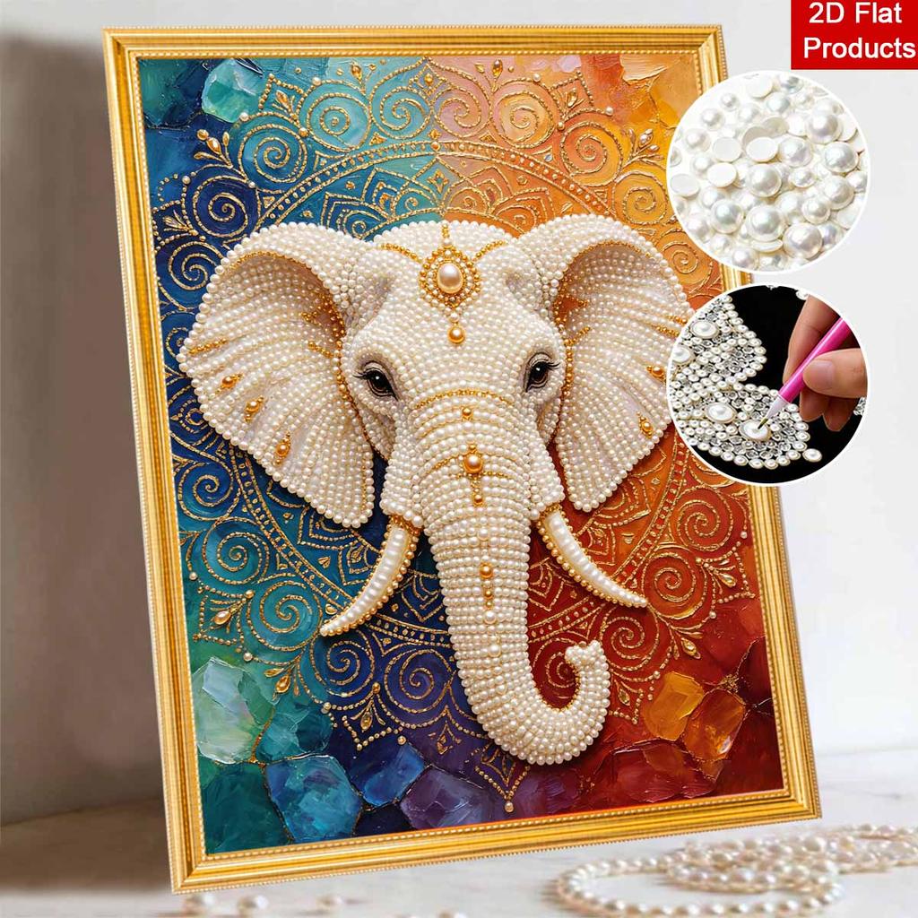 Pearl Art Painting Home Wall Decor Elephant Mandala Gemstone Painting Picture Crafts Adult/Beginner Gift Creative Home Decor Unframed