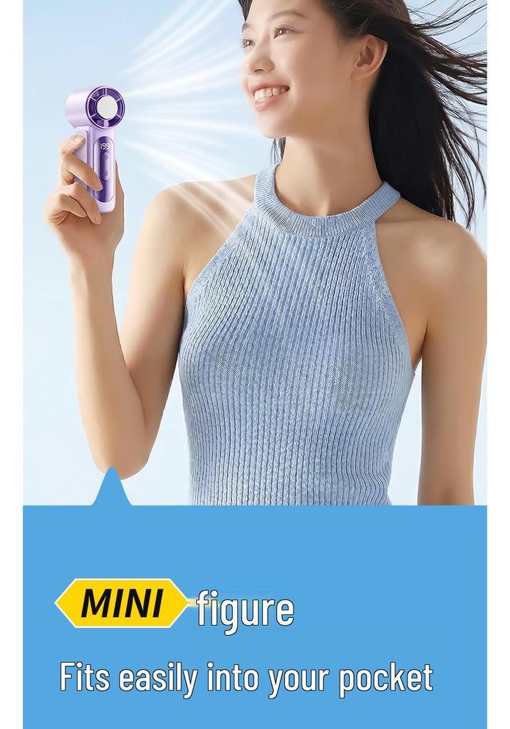 2026 USB Rechargeable Mini Handheld Fan with Long Battery Life and Ice Pack Feature