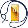 Case - E.F.CONNECTION - For Xiaomi Redmi Note 13 5G - Transparent - Reinforced Protection - Navy Blue Lanyard