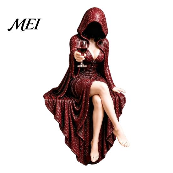 Detailed Hooded Figure Decor Gothic Reader Statue, Skeleton Resin Figurine, Sitting Book Statue Dark Academy Home for Bookshelf, Desk Library