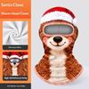 3D Печать Лица Старика Полное Покрытие Дышащая Прорезь для Глаз Зимняя Маска-Чехол Эластичная Белые Усы Новинка Головной Убор