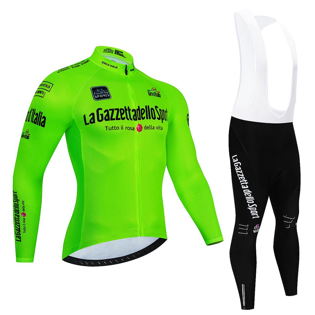 Tour De Giro Cycling Jersey Set Long Sleeve Mountain Bike Clothes Wear Racing Bicycle Clothing Ropa Maillot Ciclismo