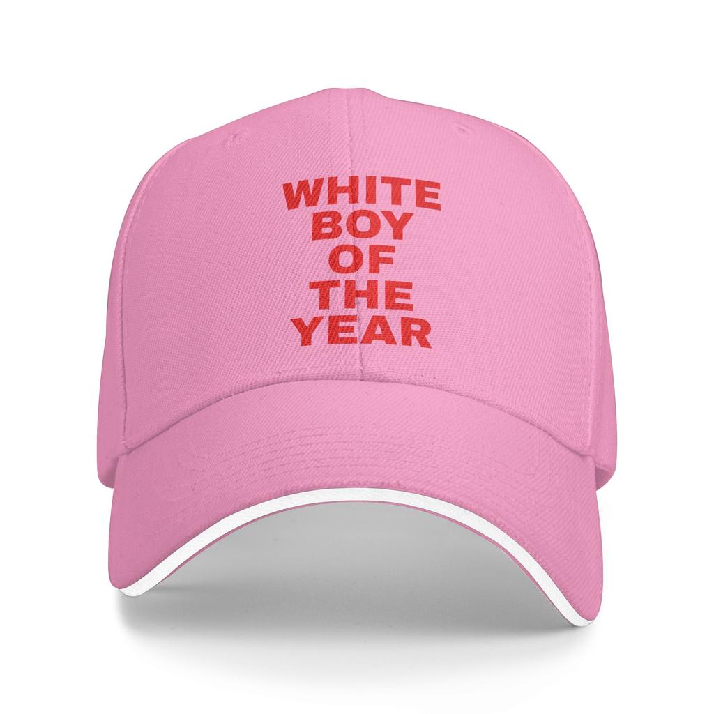 White Boy of the Year Funny Internet Saying Baseball Cap Fashion Trucker Hat Summer Women Men Kpop Rock Baseball Caps