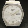 GENUINE VINTAGE SEIKO 5 AUTOMATIC 6309A JAPAN MENS SILVER DIAL WATCH A701655-5 R206c-a701655