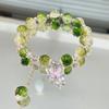 1PC Fashionable and Charming Butterfly Glass Bead Bracelet, Women's Sweet and Versatile Colored Bead Bracelet