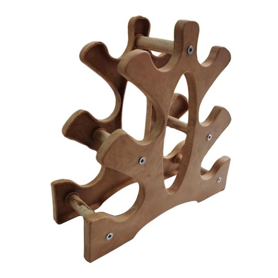 3-ярусная стойка для гантелей, сверхпрочный органайзер-держатель для весов, компактная стойка для хранения гантелей для домашнего спортзала