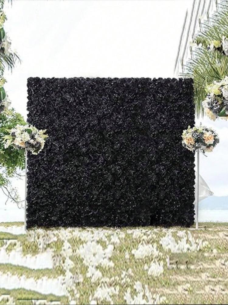 4 шт. искусственных черных цветов настенные цветы шелковые розовые панели настенный фон из роз для приветственной вечеринки юбилей церковная сцена украшение фона