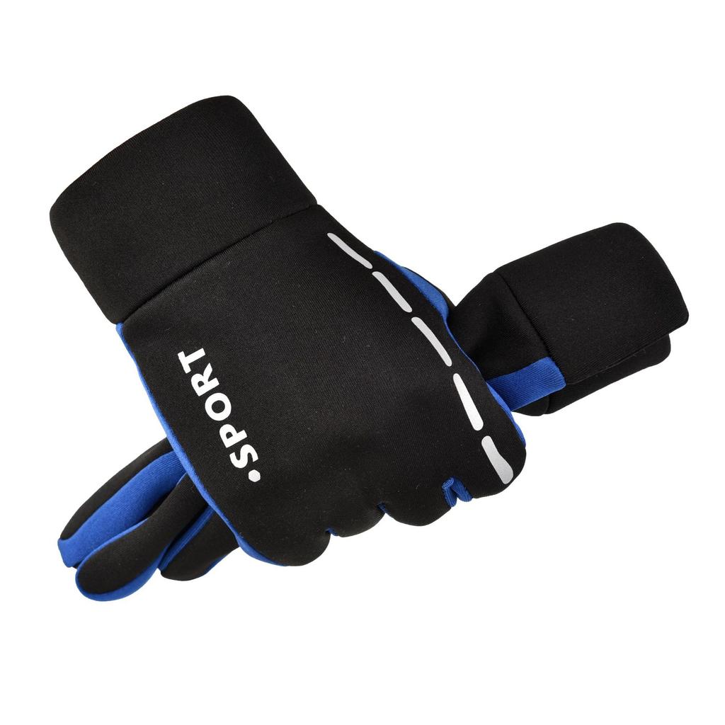 Теплые перчатки для велоспорта для мужчин на осень и зиму, для велоспорта на открытом воздухе, бархатные и утолщенные, нескользящие, водонепроницаемые спортивные перчатки для сенсорных экранов для женщин