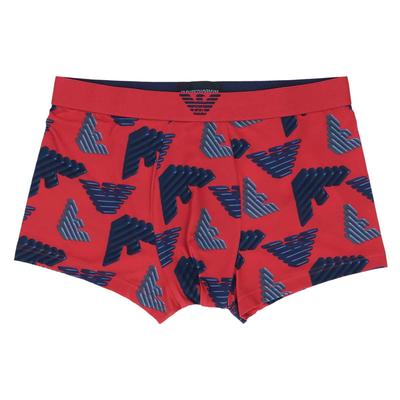 Мужские боксеры Emporio Armani ALL OVER MICROFIBER, размеры S/M/L, застежка спереди, европейские размеры, 54059972, красный, размер 16