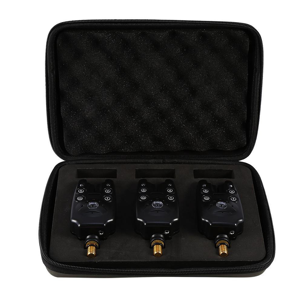 Набор из 3 шт. Беспроводной сигнализатор поклевки, светодиодные свингера, чувствительный сигнал, звук, колокольчик поклевки