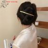 Hot 11cm Hairpin Women Metal Golden Strip Long Barrettes Hair Clips Vintage Hairpins Automatic Smooth Spring Clip Hairgrip