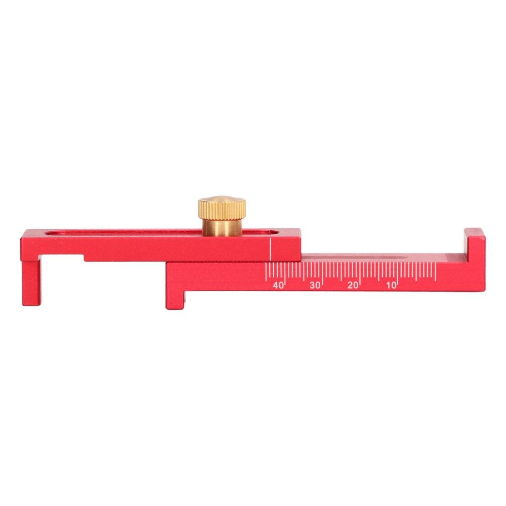 Aluminium Alloy Mini Gaps Gauge Lockable Design Wide Measuring Range 5-40mm Depth Measuring Ruler Sawtooth Ruler