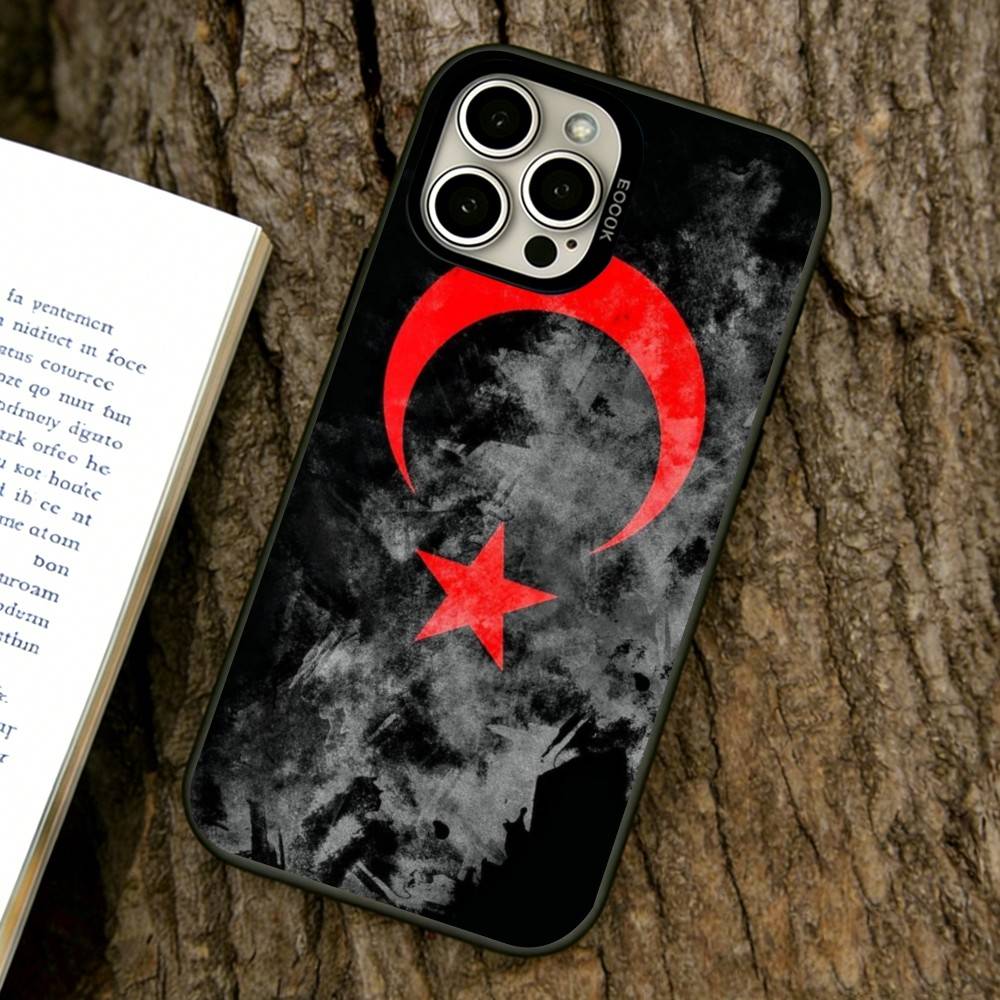 Чехол для телефона Turk Wolf Turkey Flag для iPhone 17,16,15,14,13,12,11 Plus,Pro Max,XS, Цветной Серебристый Чехол для телефона Funda Cover